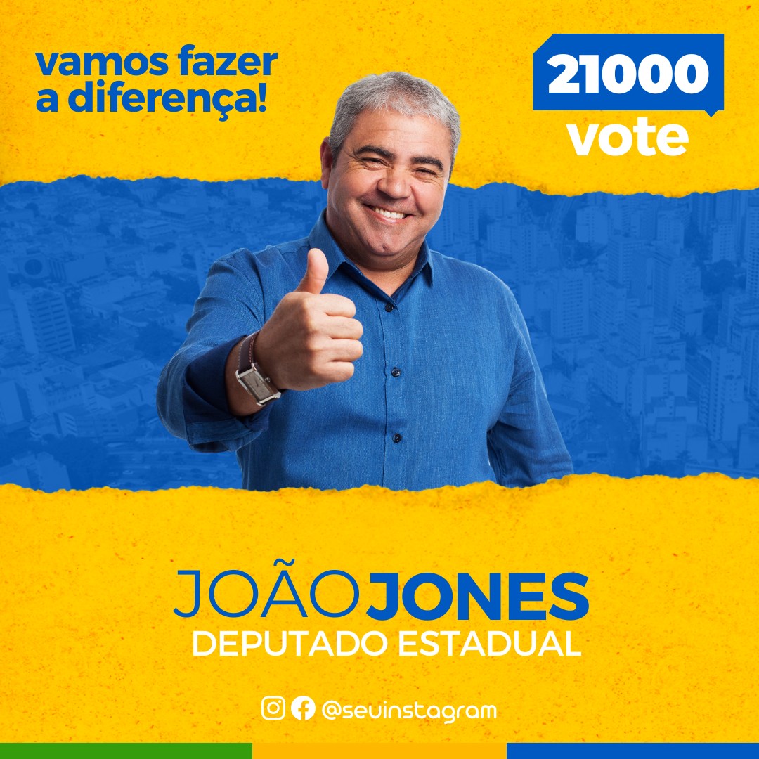 Exemplo fictício de arte de campanha — post editável no Canva